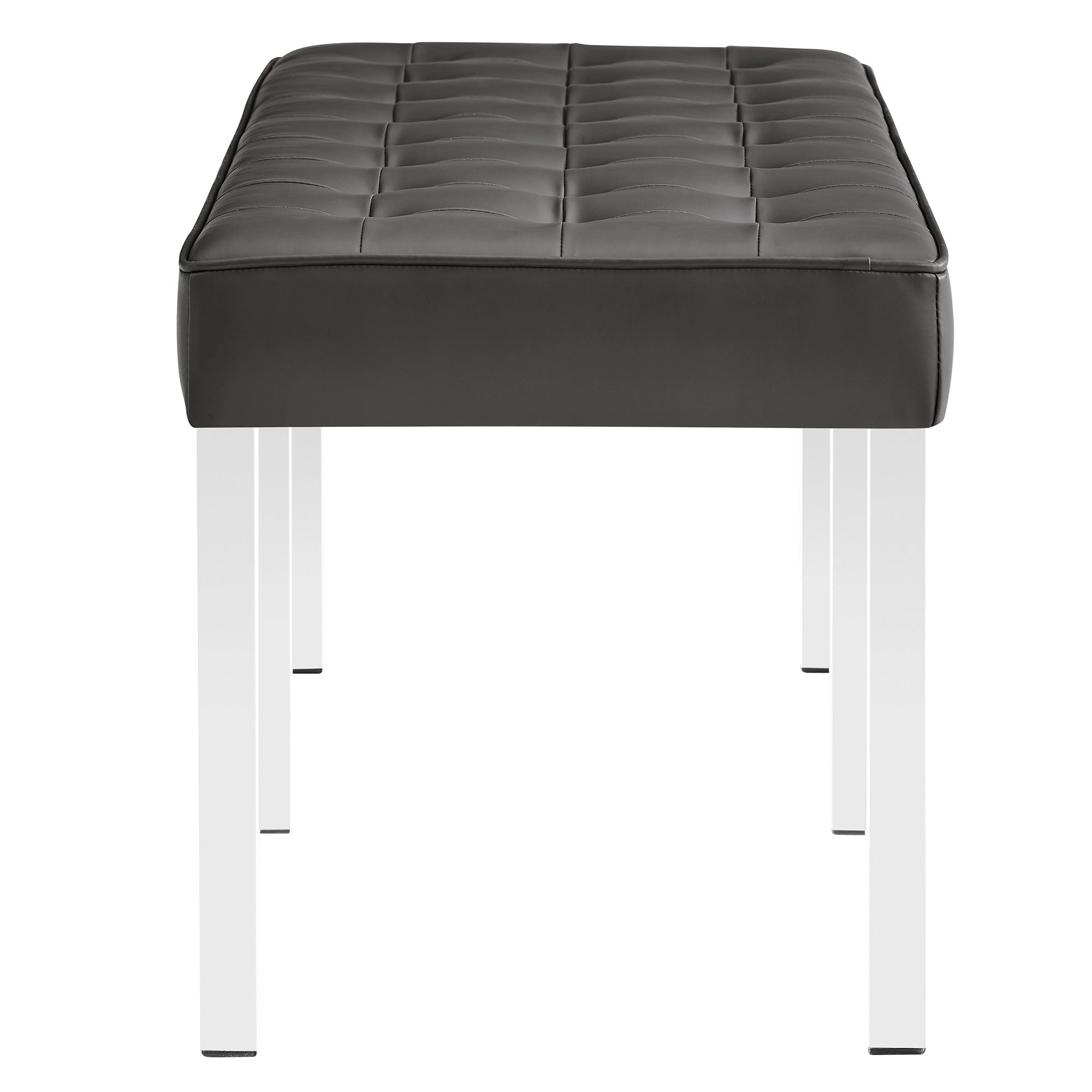 Loft Tufted Vegan Leather Bench by Modway
