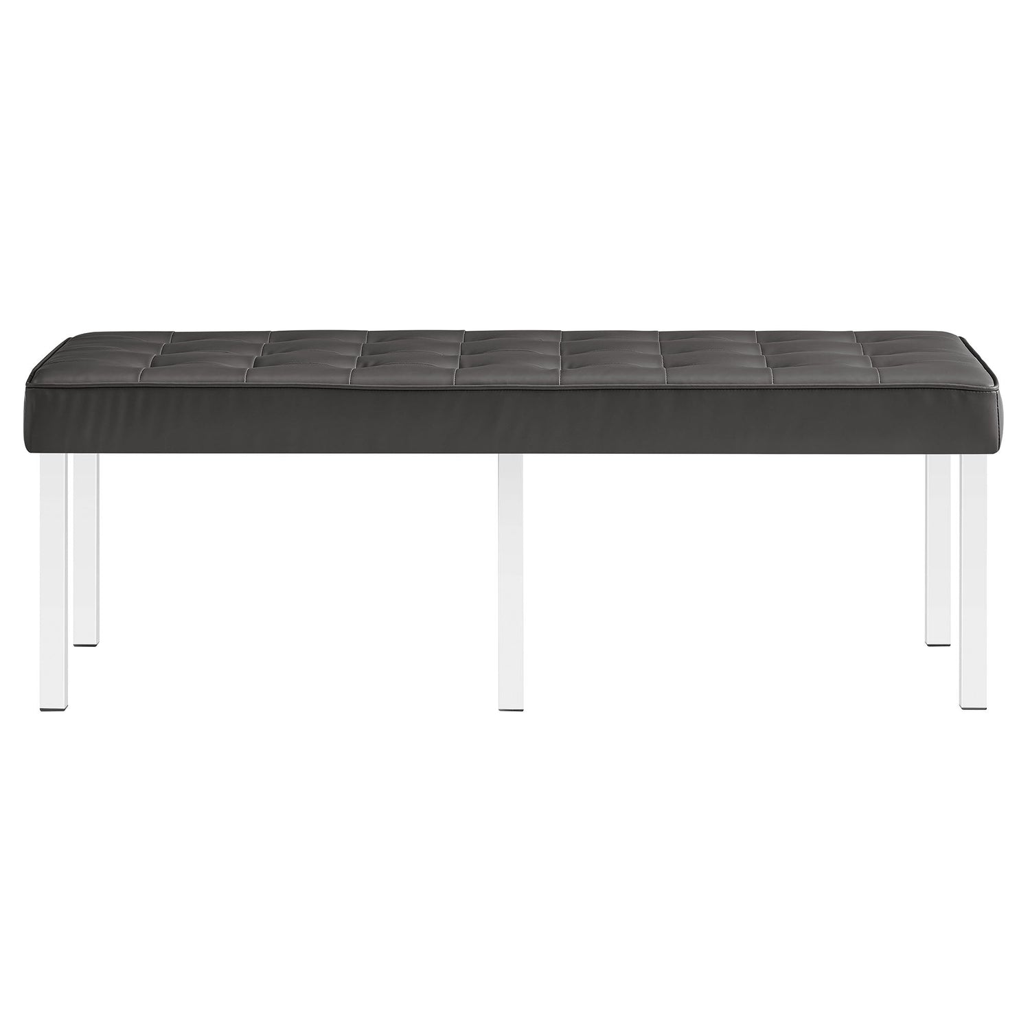 Loft Tufted Vegan Leather Bench by Modway
