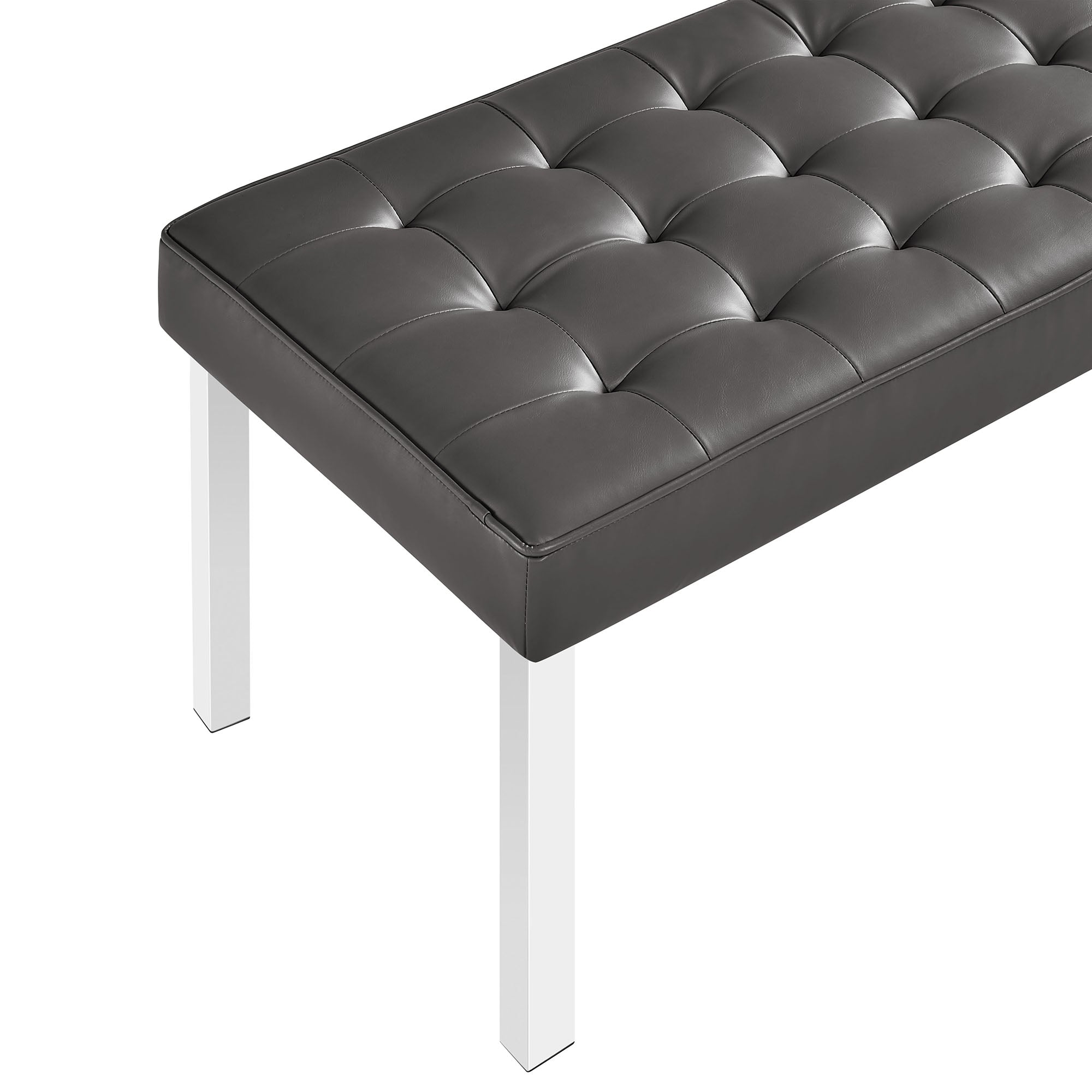Loft Tufted Vegan Leather Bench by Modway