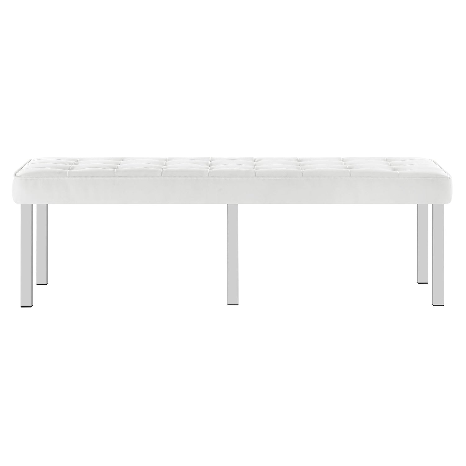 Loft Tufted Vegan Leather Bench by Modway