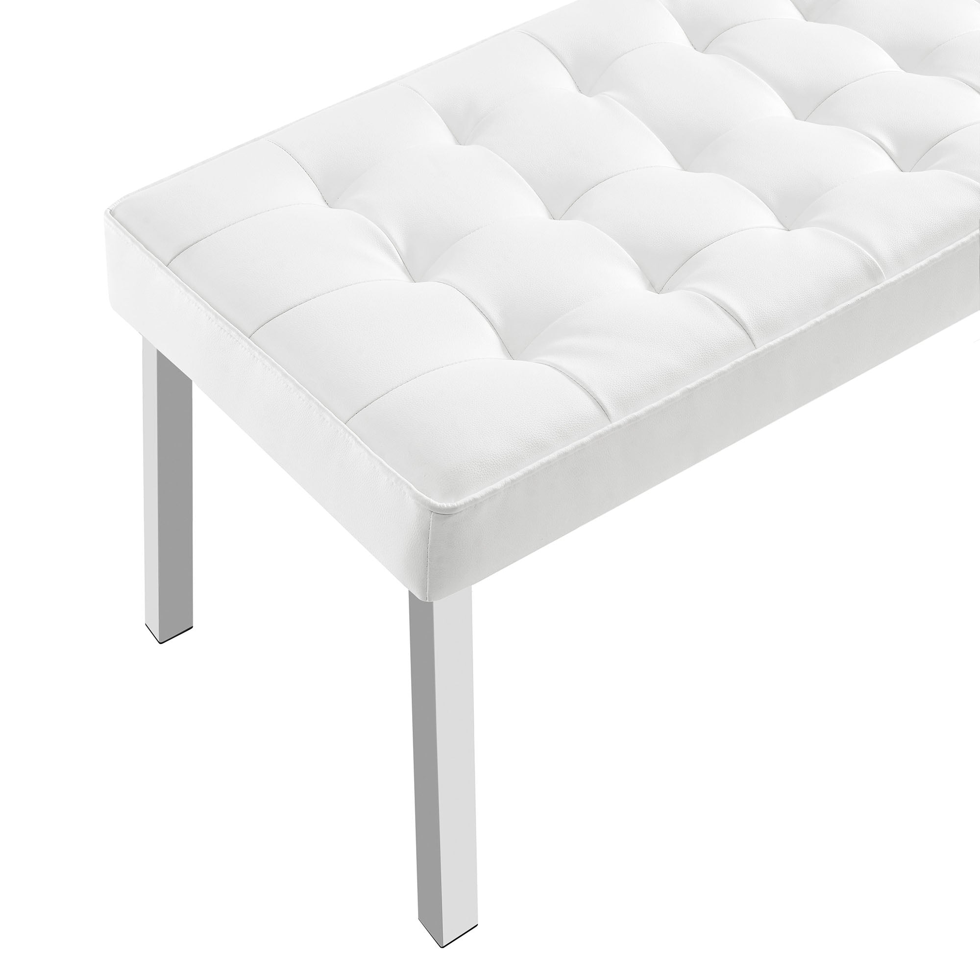 Loft Tufted Vegan Leather Bench by Modway