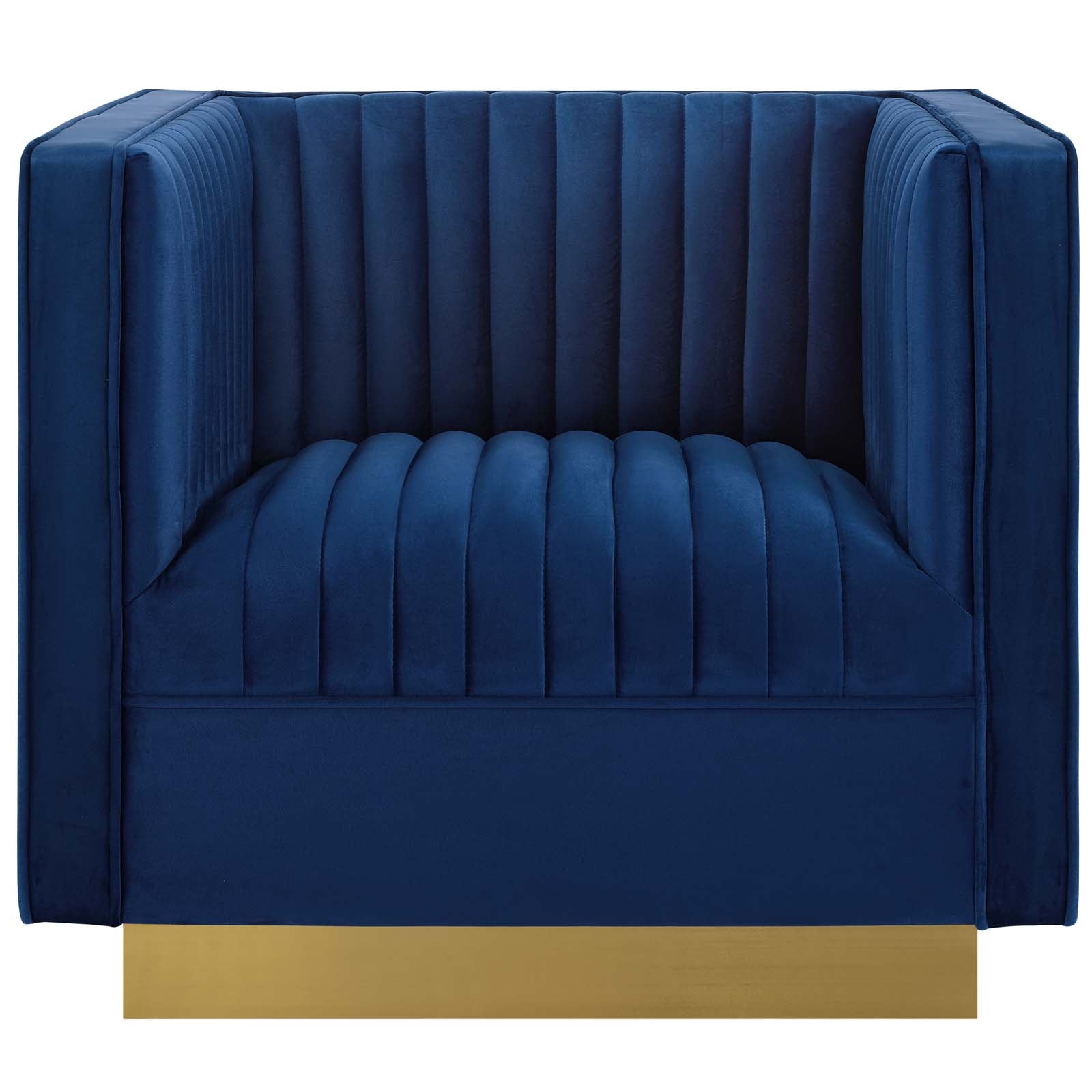 Sanguine Vertical Channel Tufted Accent Performance Velvet Armchair by Modway