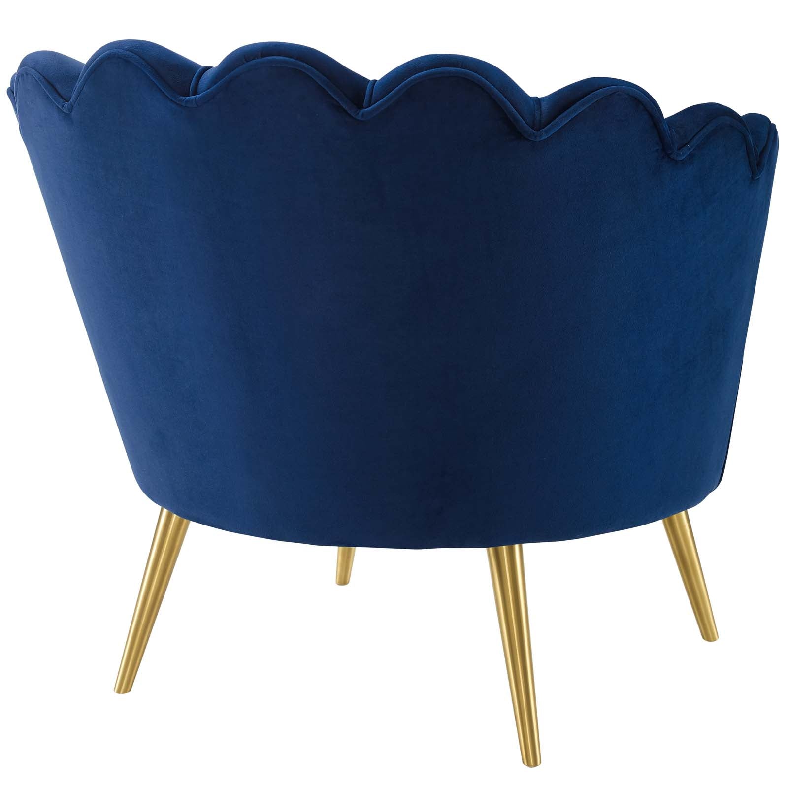 Admire Scalloped Edge Performance Velvet Accent Armchair by Modway