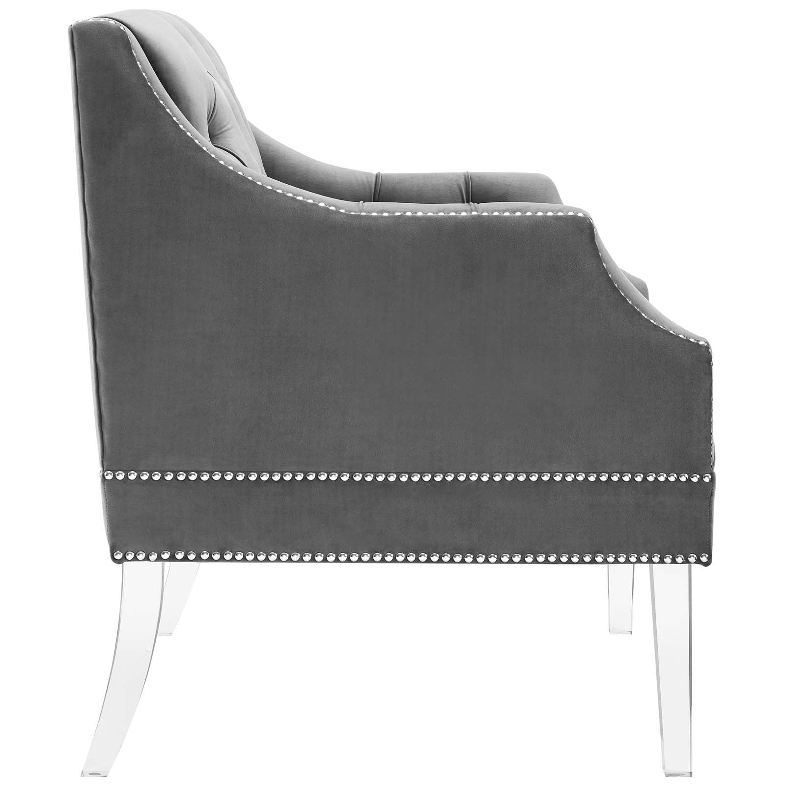 Proverbial Tufted Button Accent Performance Velvet Armchair by Modway