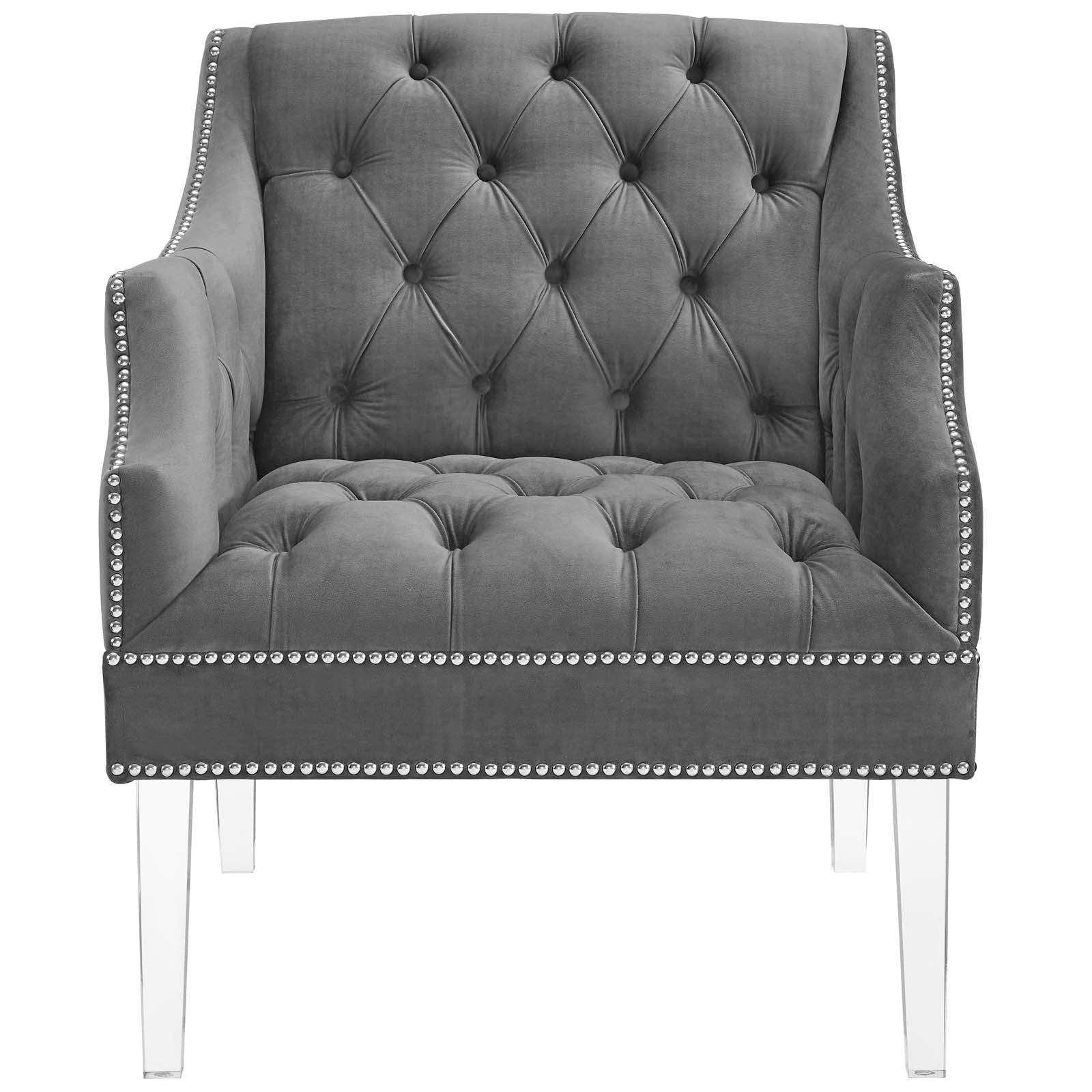Proverbial Tufted Button Accent Performance Velvet Armchair by Modway