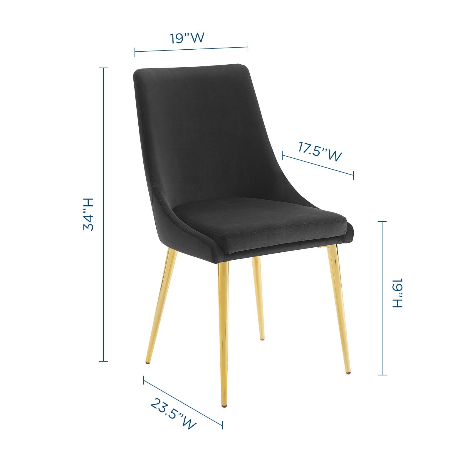Viscount Modern Accent Performance Velvet Dining Chair by Modway