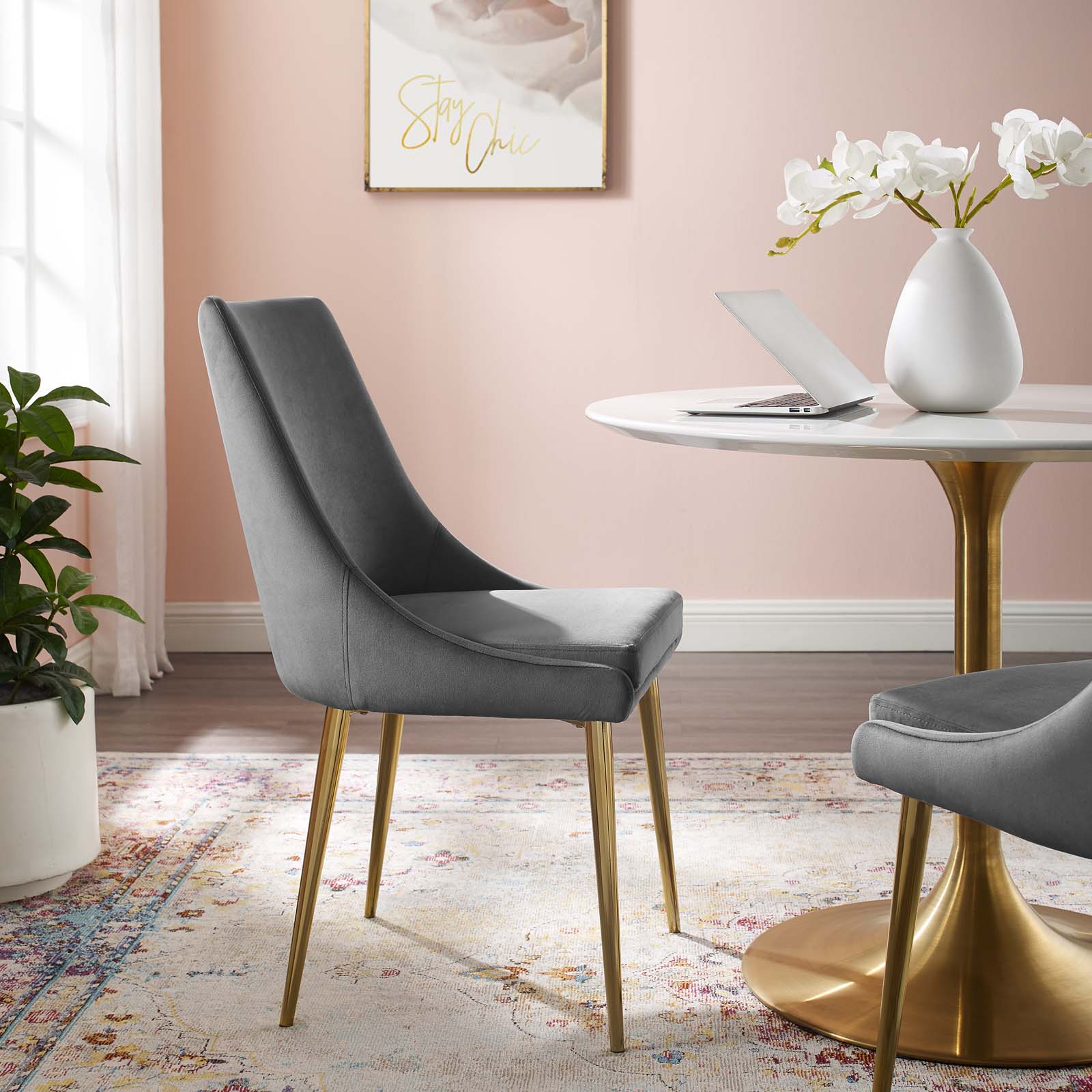 Viscount Modern Accent Performance Velvet Dining Chair by Modway
