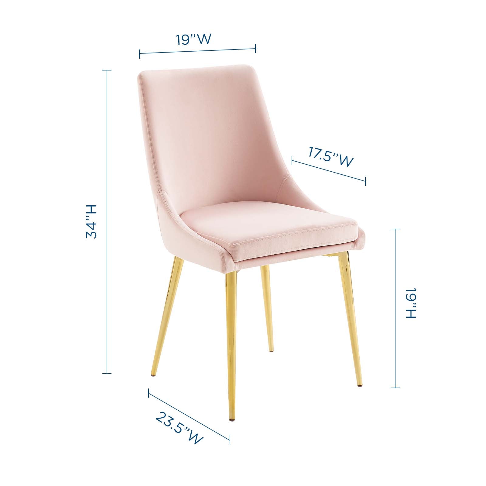 Viscount Modern Accent Performance Velvet Dining Chair by Modway