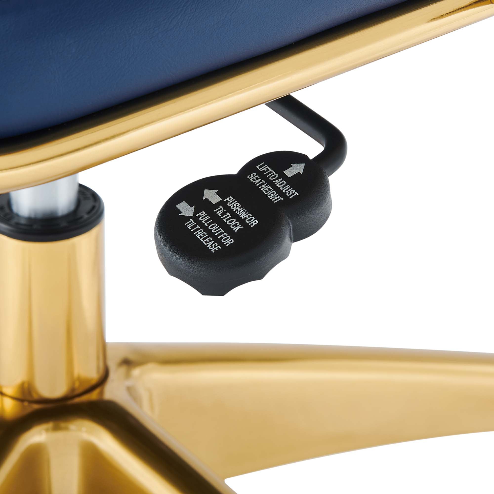 Jive Gold Stainless Steel Midback Office Chair by Modway