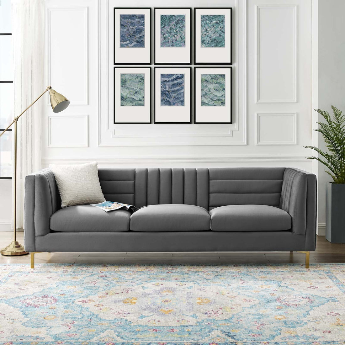Ingenuity Channel Tufted Performance Velvet Sofa by Modway