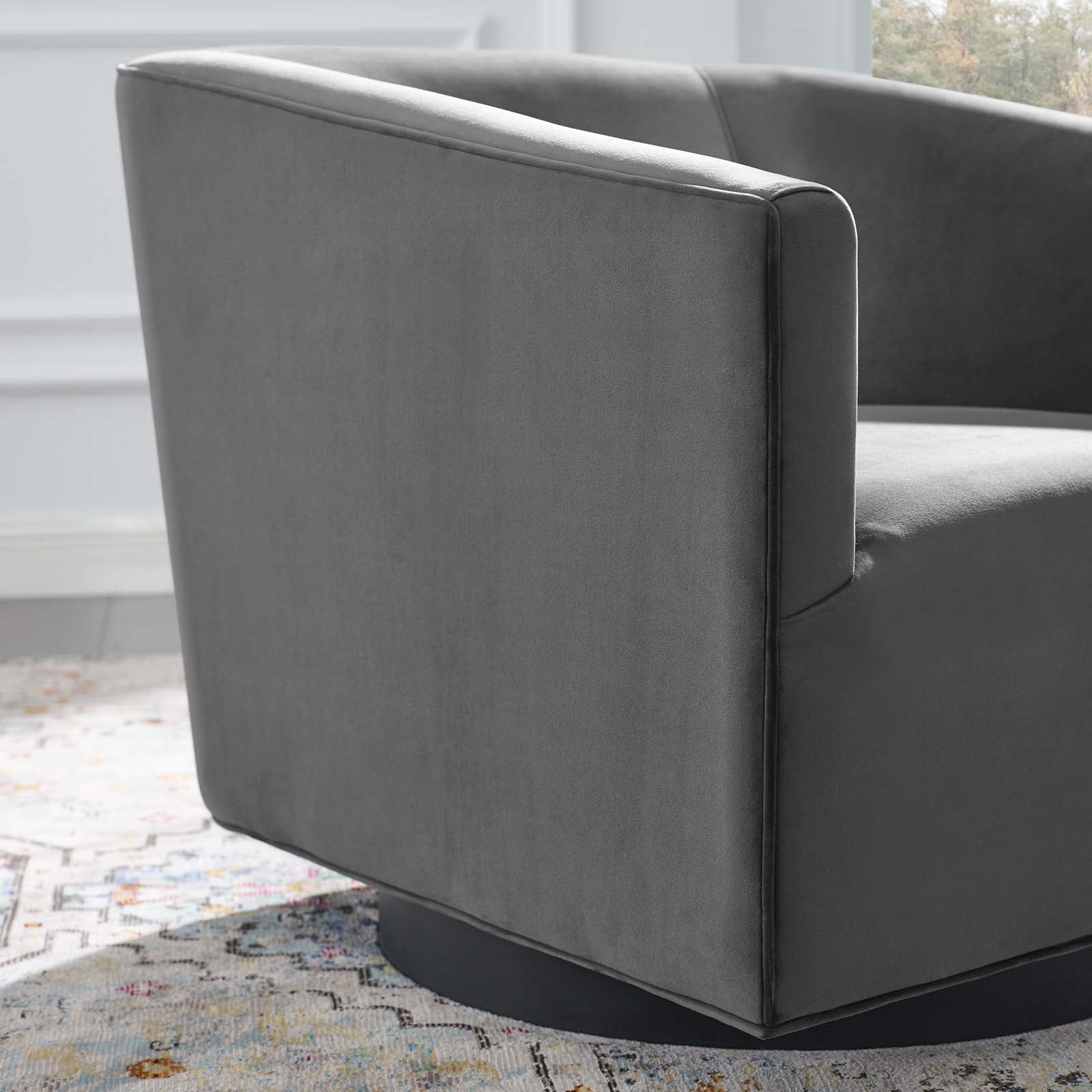 Twist Accent Lounge Performance Velvet Swivel Chair by Modway