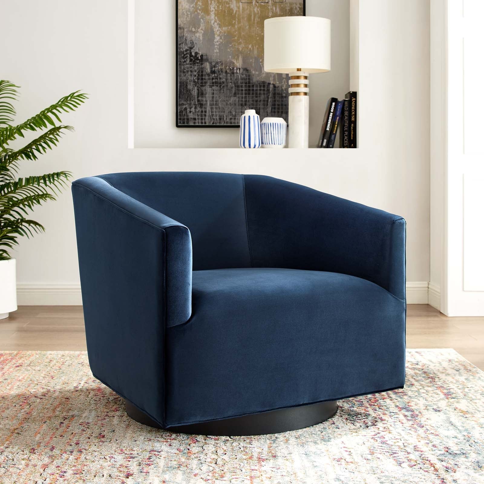 Twist Accent Lounge Performance Velvet Swivel Chair by Modway
