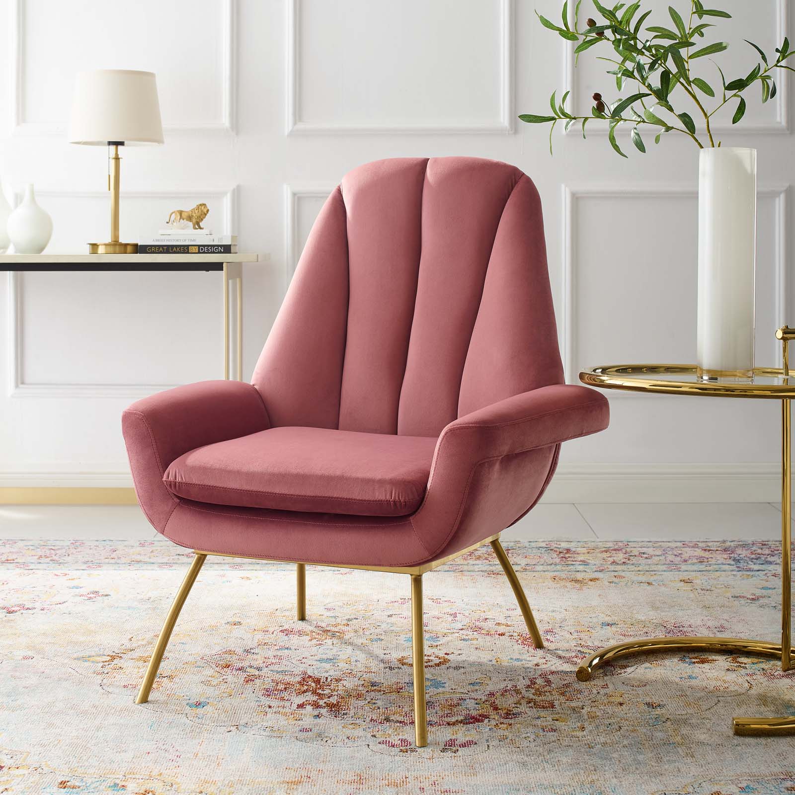 Summit Accent Performance Velvet Armchair by Modway