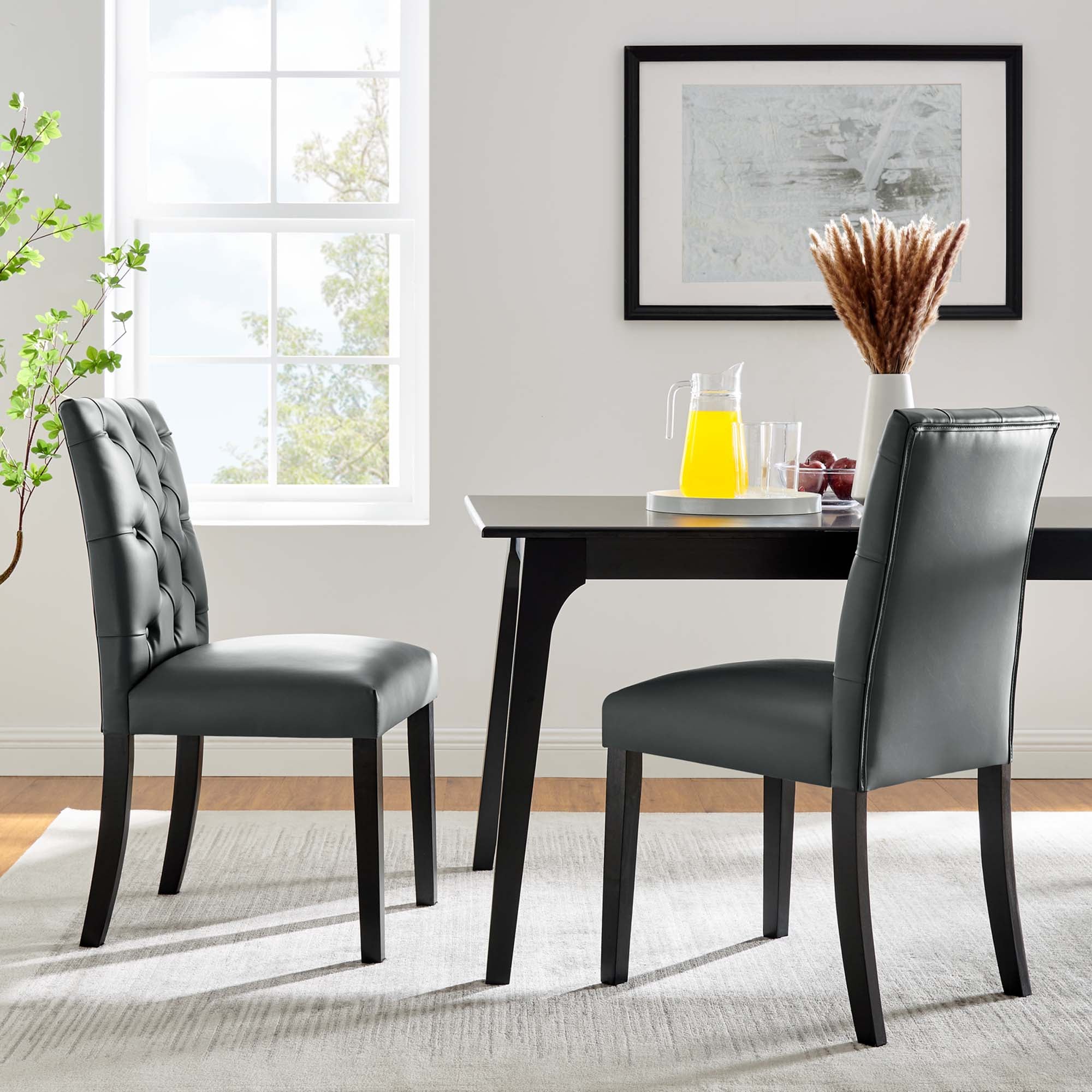 Duchess Dining Chair Vinyl Set of 2 by Modway