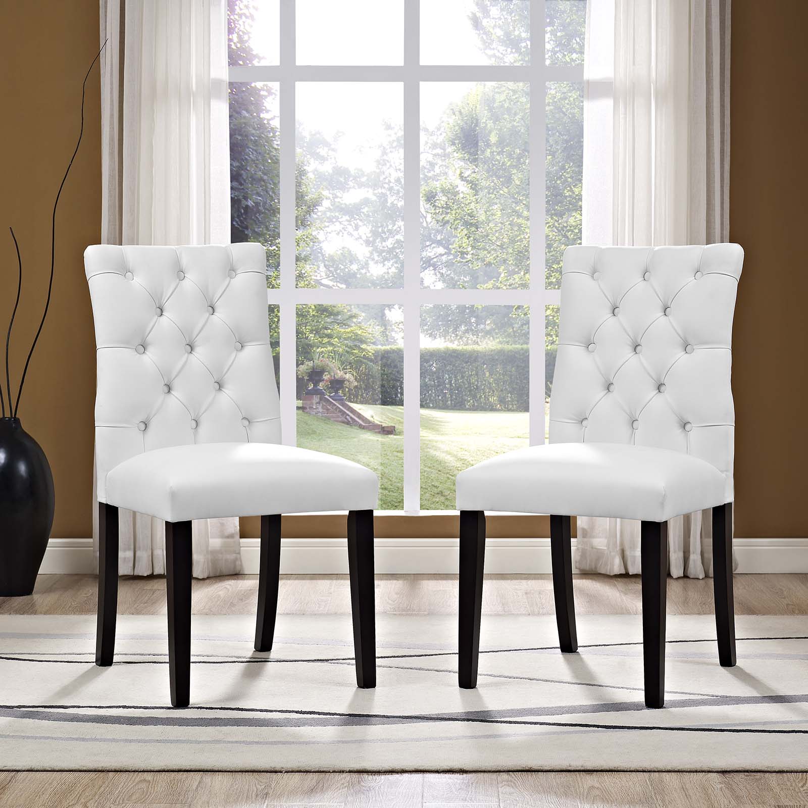 Duchess Dining Chair Vinyl Set of 2 by Modway