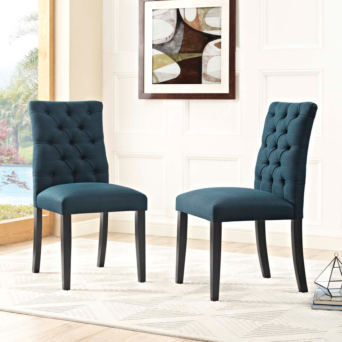 Duchess Fabric Dining Chair Set of 2 by Modway