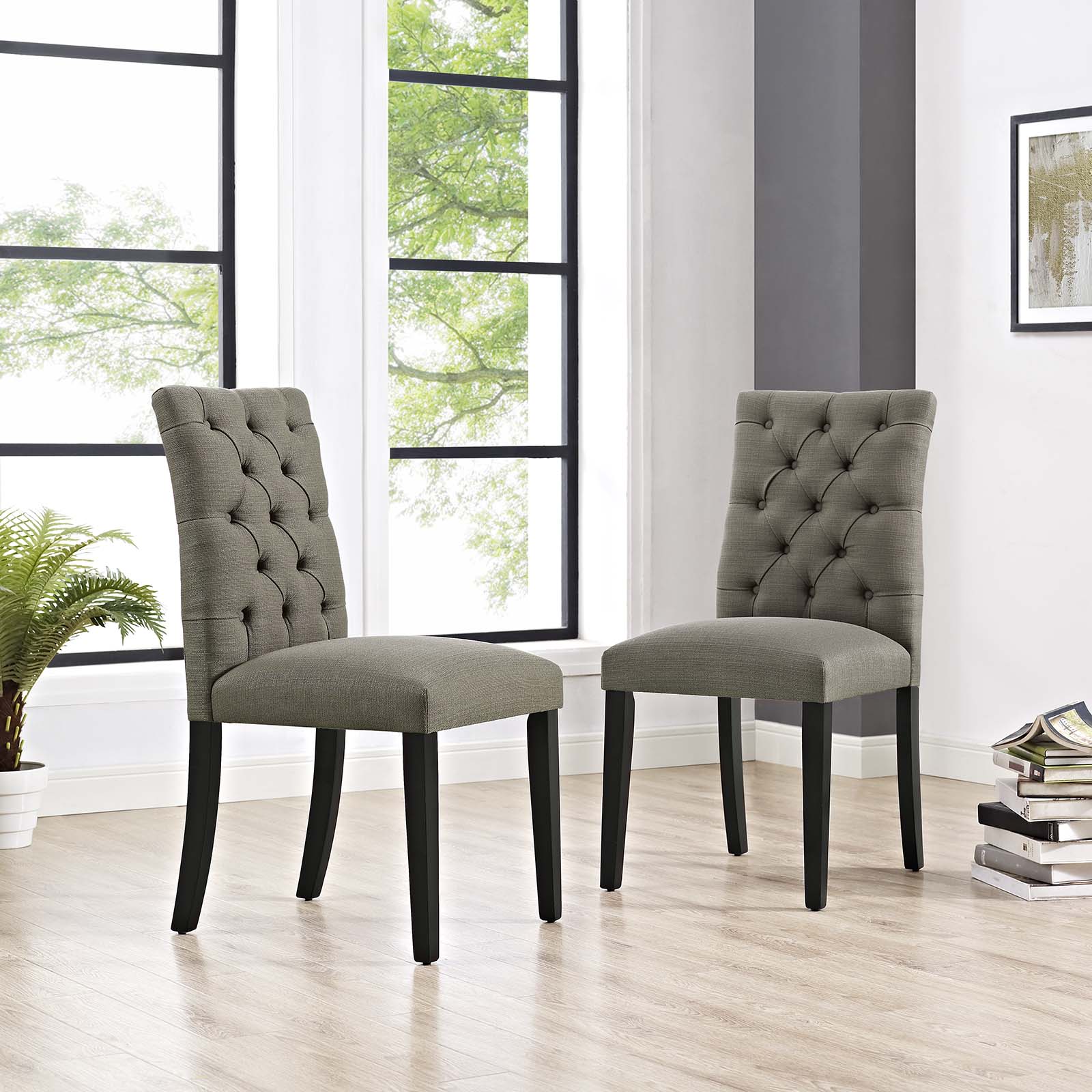 Duchess Fabric Dining Chair Set of 2 by Modway