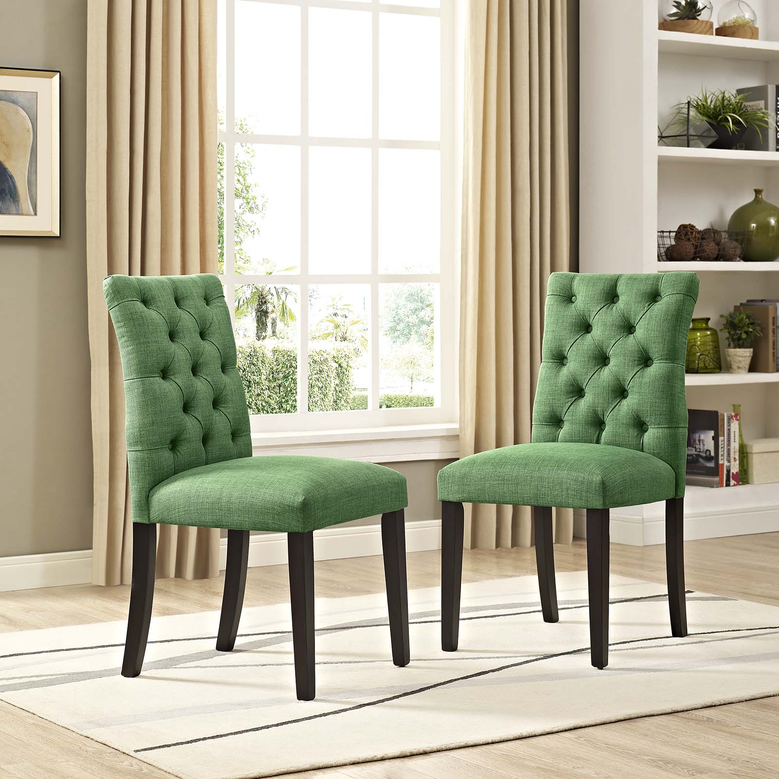 Duchess Fabric Dining Chair Set of 2 by Modway