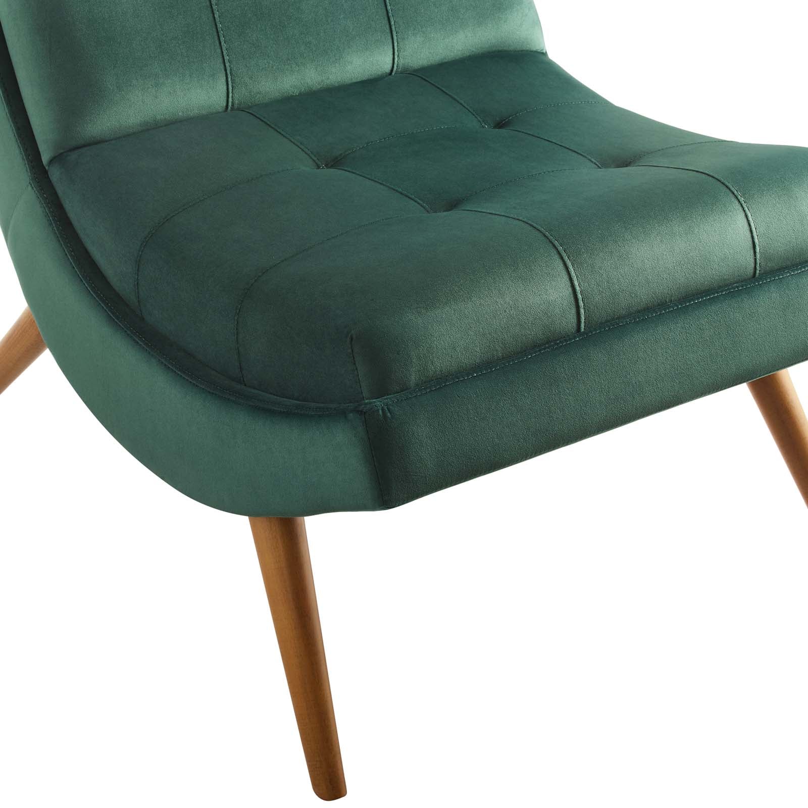 Ramp Upholstered Performance Velvet Lounge Chair and Ottoman Set by Modway