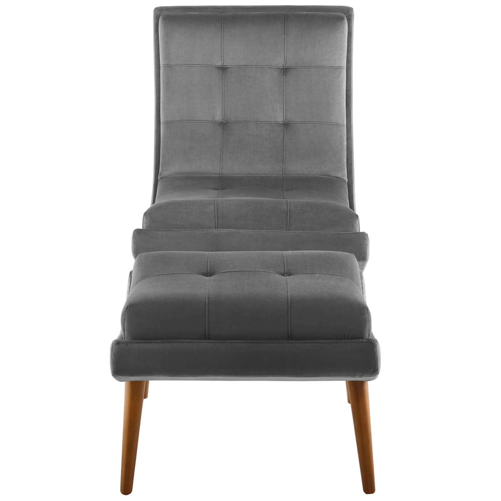 Ramp Upholstered Performance Velvet Lounge Chair and Ottoman Set by Modway