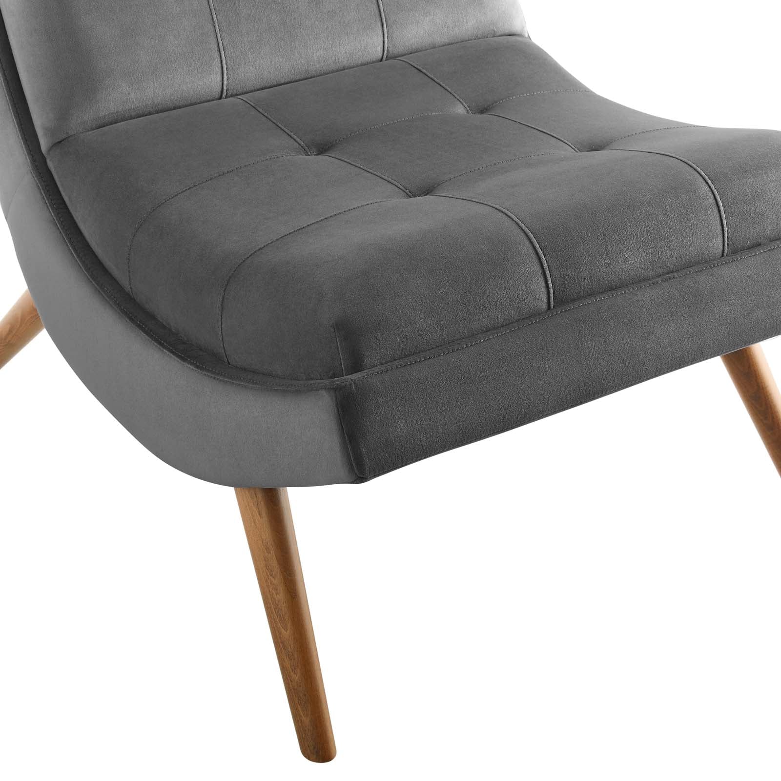 Ramp Upholstered Performance Velvet Lounge Chair and Ottoman Set by Modway