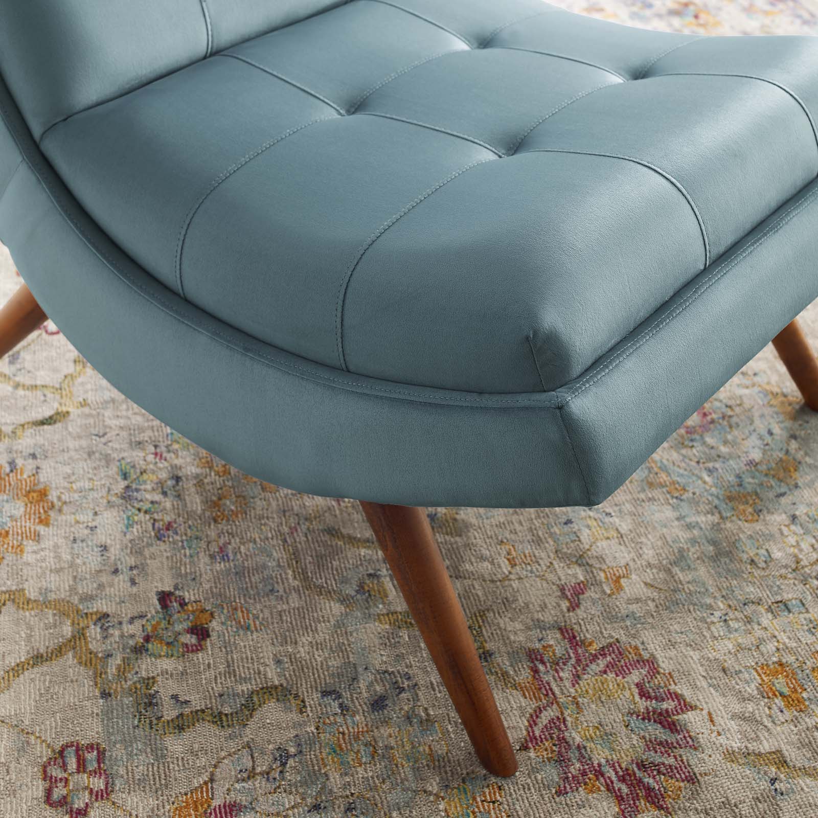 Ramp Upholstered Performance Velvet Lounge Chair and Ottoman Set by Modway