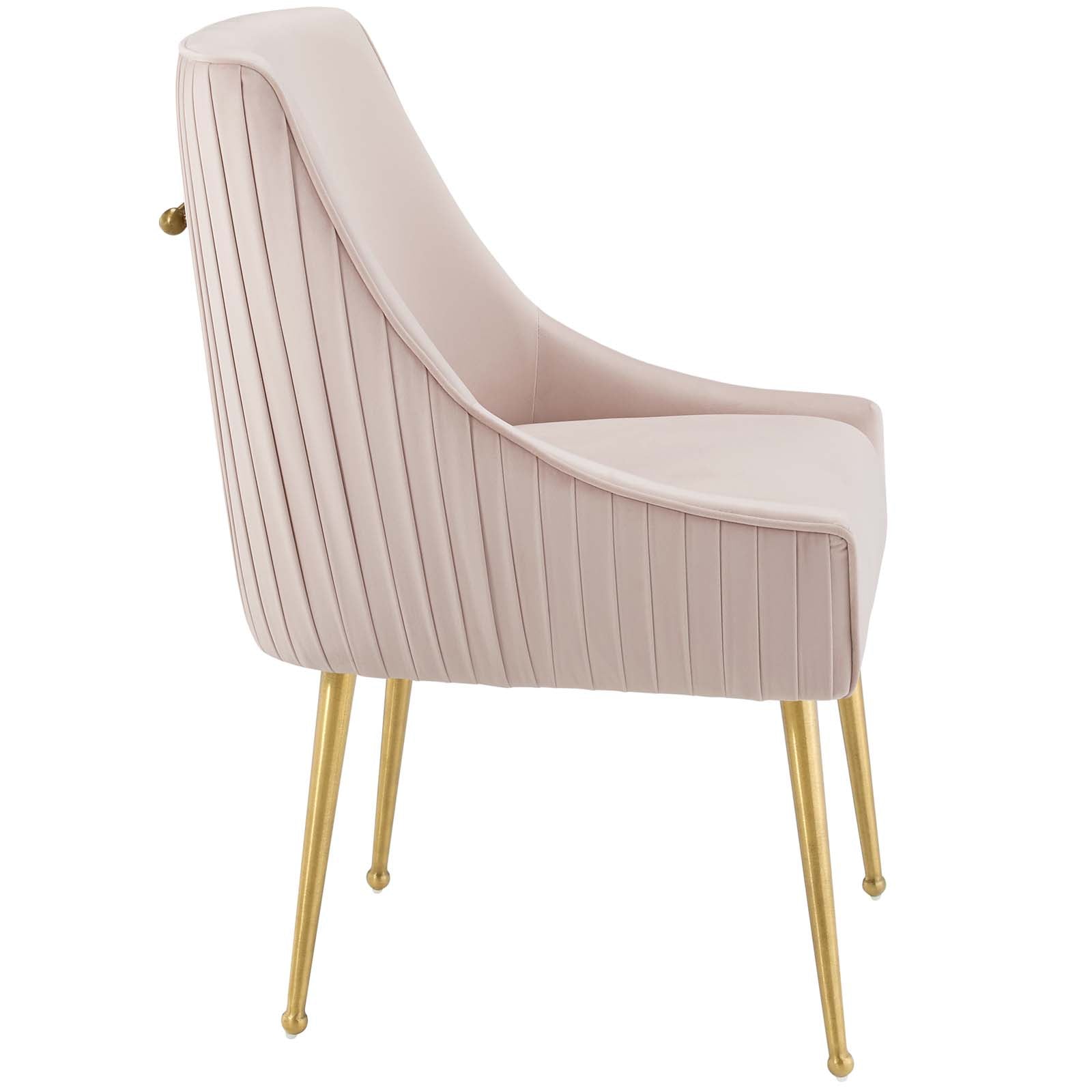 Discern Pleated Back Upholstered Performance Velvet Dining Chair by Modway