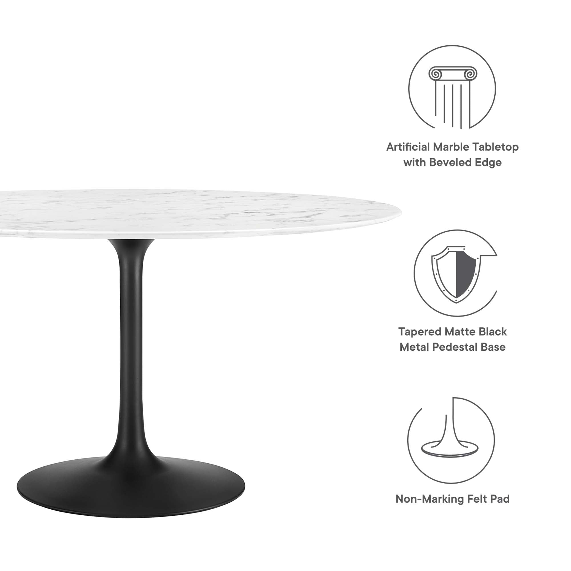 Lippa Round 54" Dining Table by Modway
