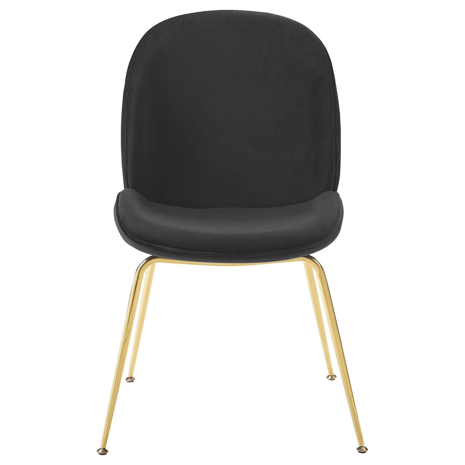 Scoop Gold Stainless Steel Leg Performance Velvet Dining Chair by Modway