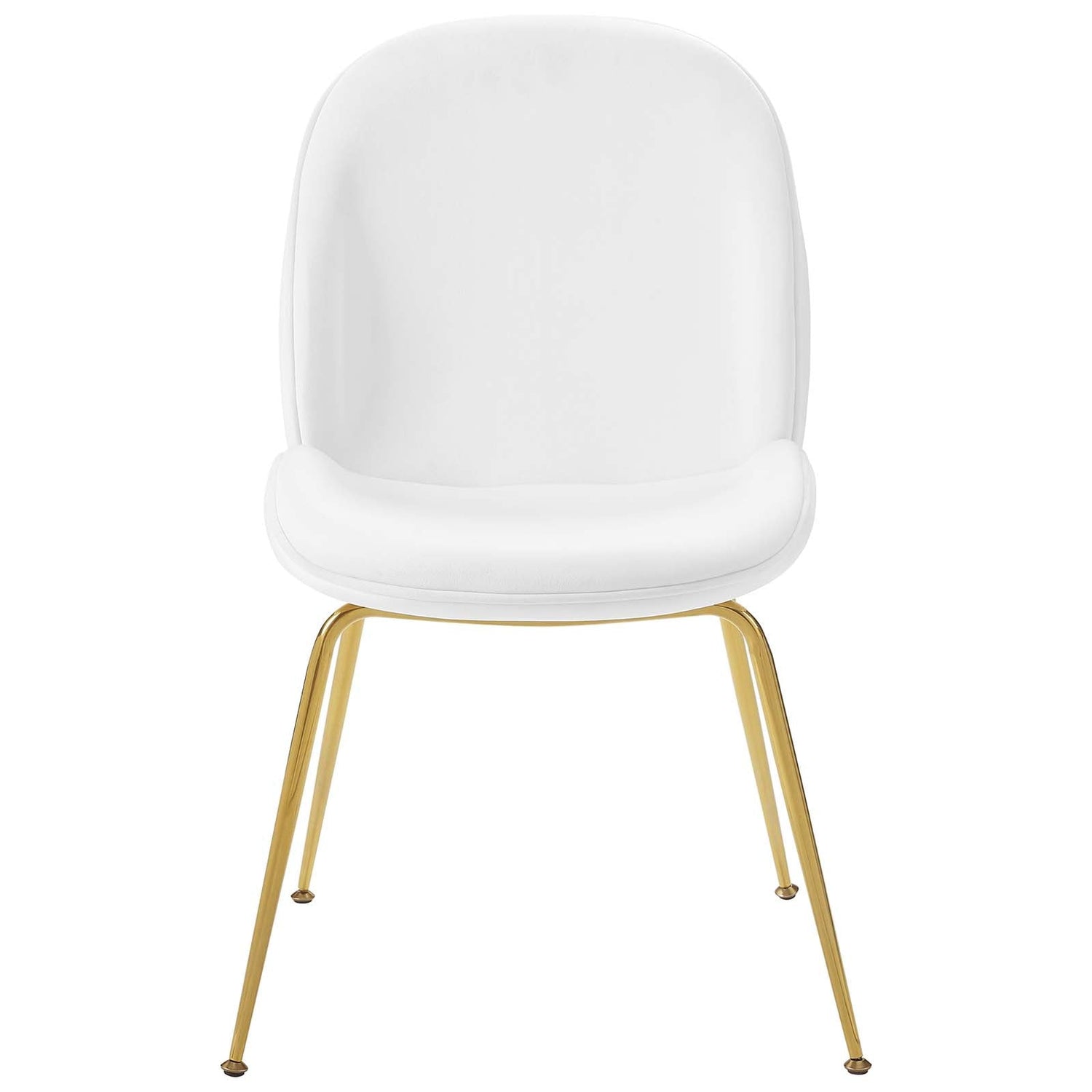 Scoop Gold Stainless Steel Leg Performance Velvet Dining Chair by Modway