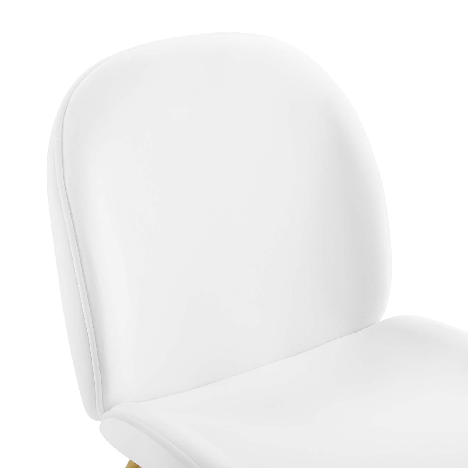 Scoop Gold Stainless Steel Leg Performance Velvet Dining Chair by Modway