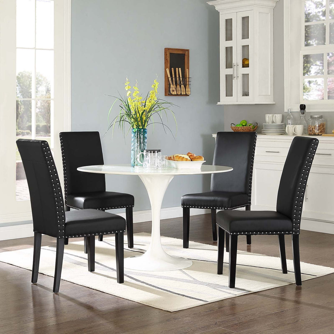 Parcel Dining Side Chair Vinyl Set of 4 by Modway