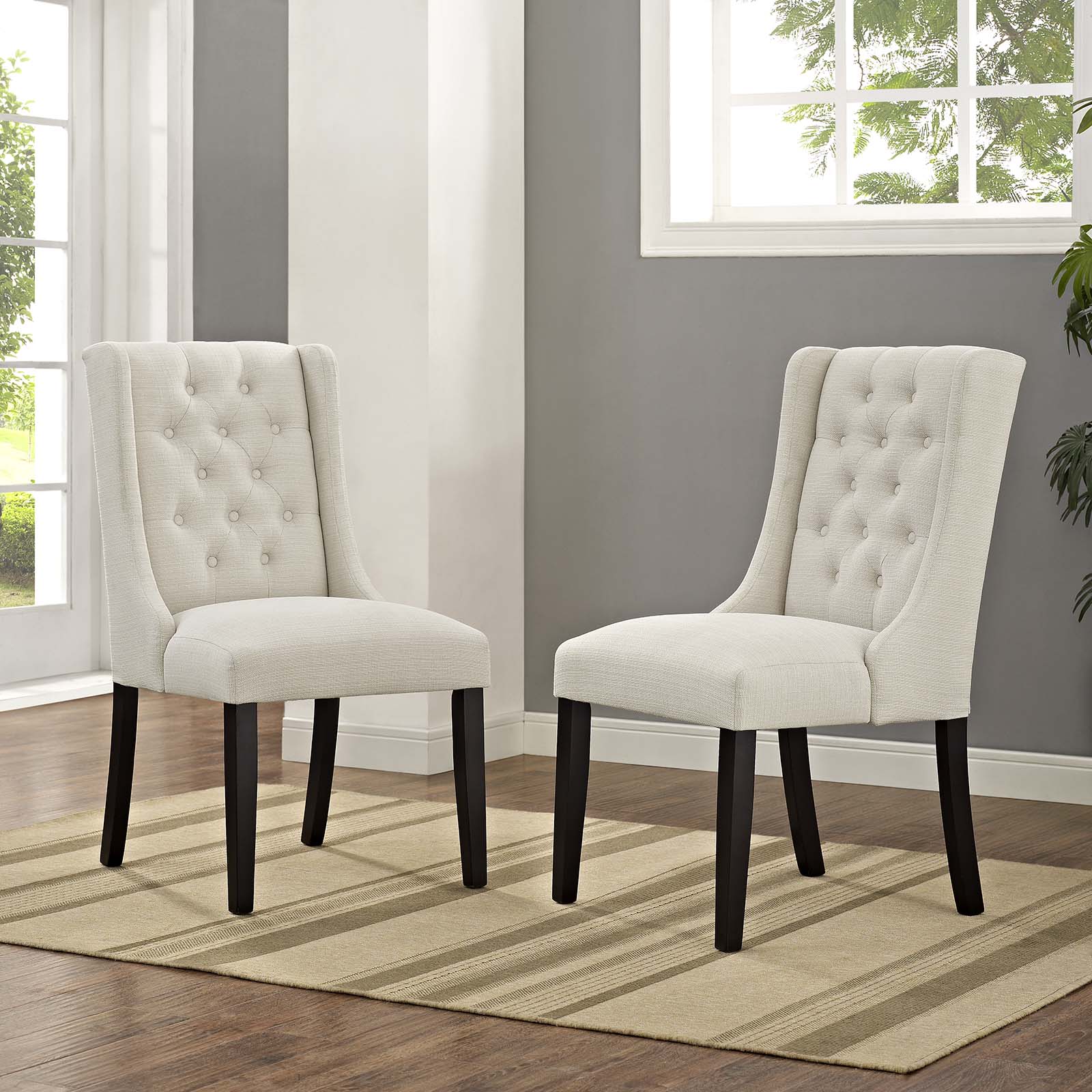 Baronet Dining Chair Fabric Set of 2 by Modway