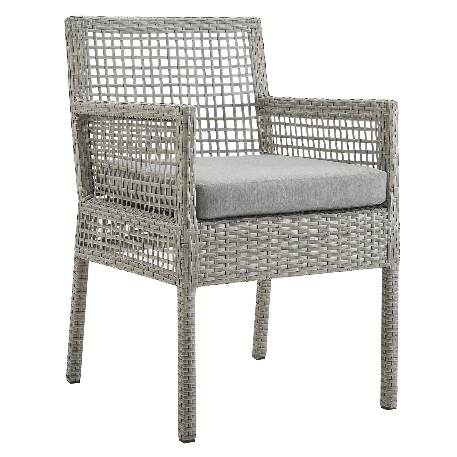 Aura Dining Armchair Outdoor Patio Wicker Rattan Set of 2 by Modway