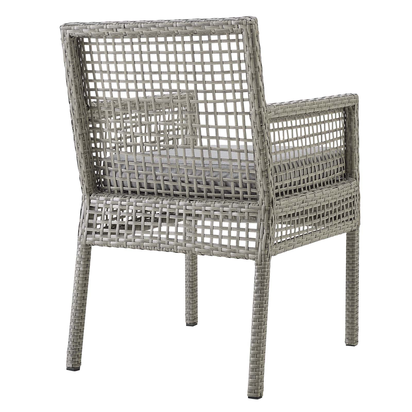 Aura Dining Armchair Outdoor Patio Wicker Rattan Set of 2 by Modway