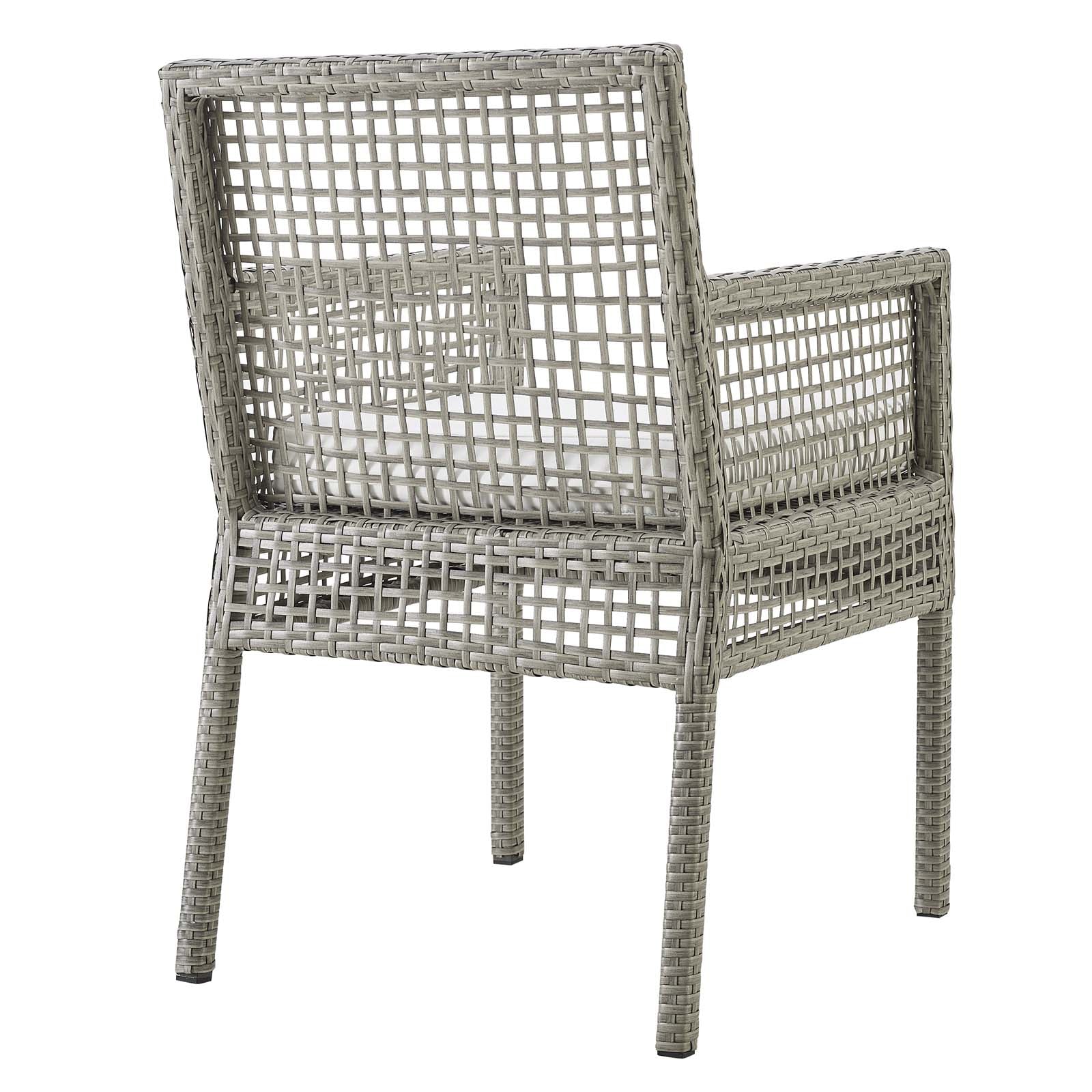 Aura Dining Armchair Outdoor Patio Wicker Rattan Set of 2 by Modway