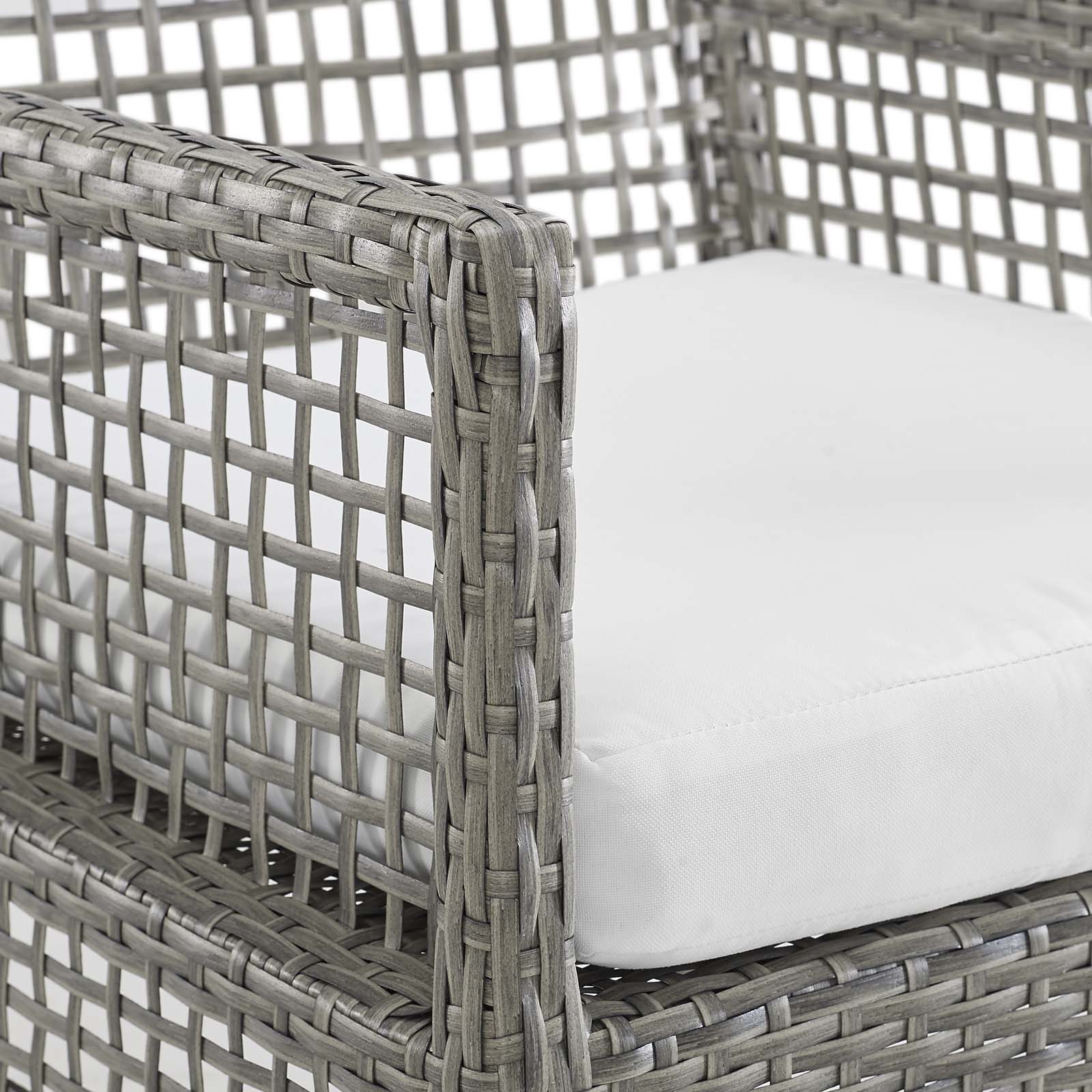 Aura Dining Armchair Outdoor Patio Wicker Rattan Set of 2 by Modway
