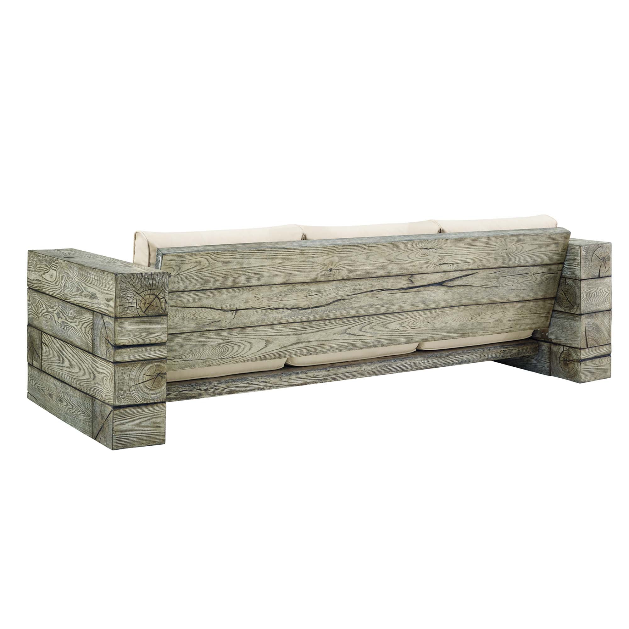 Manteo Rustic Coastal Outdoor Patio Sunbrella® Sofa by Modway
