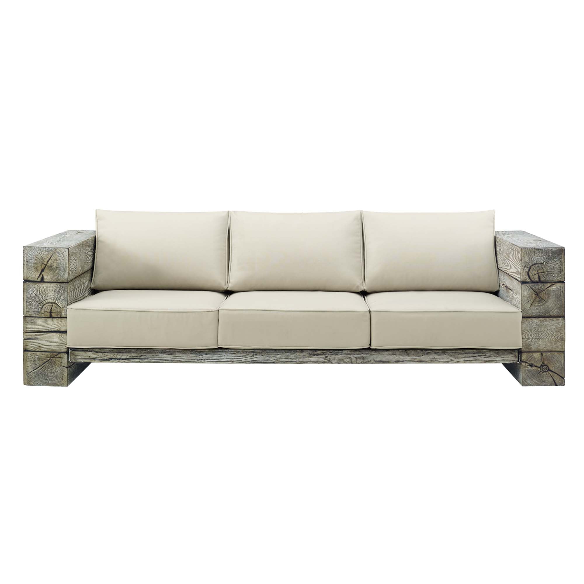 Manteo Rustic Coastal Outdoor Patio Sunbrella® Sofa by Modway
