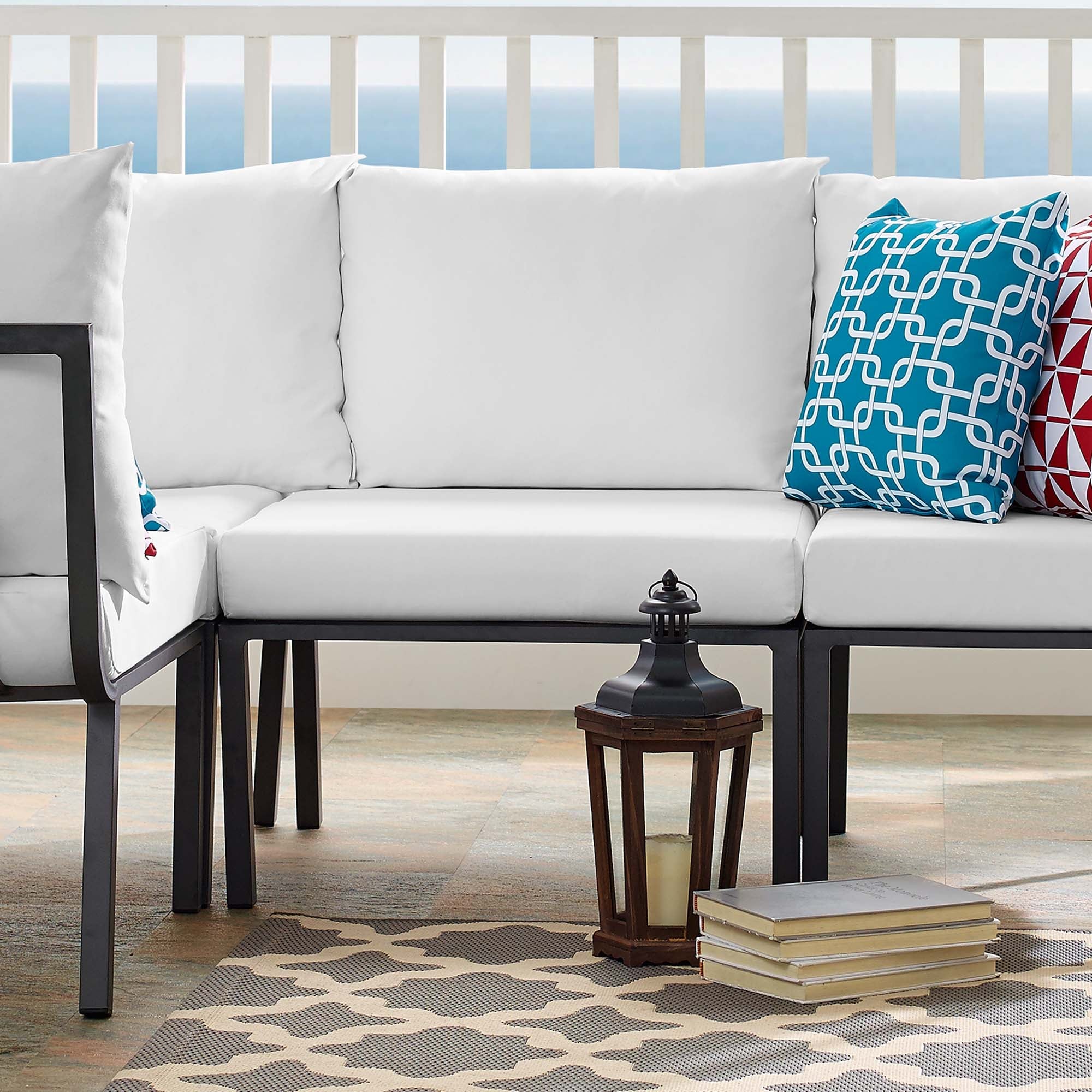 Riverside Outdoor Patio Aluminum Armless Chair by Modway