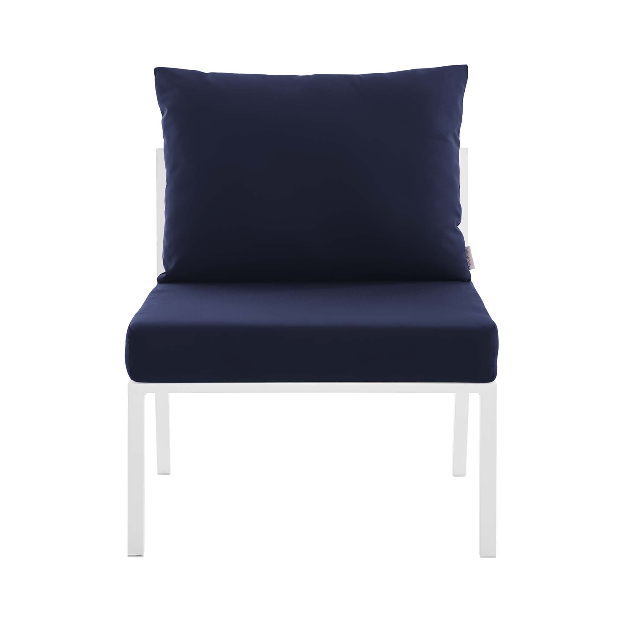 Riverside Outdoor Patio Aluminum Armless Chair by Modway