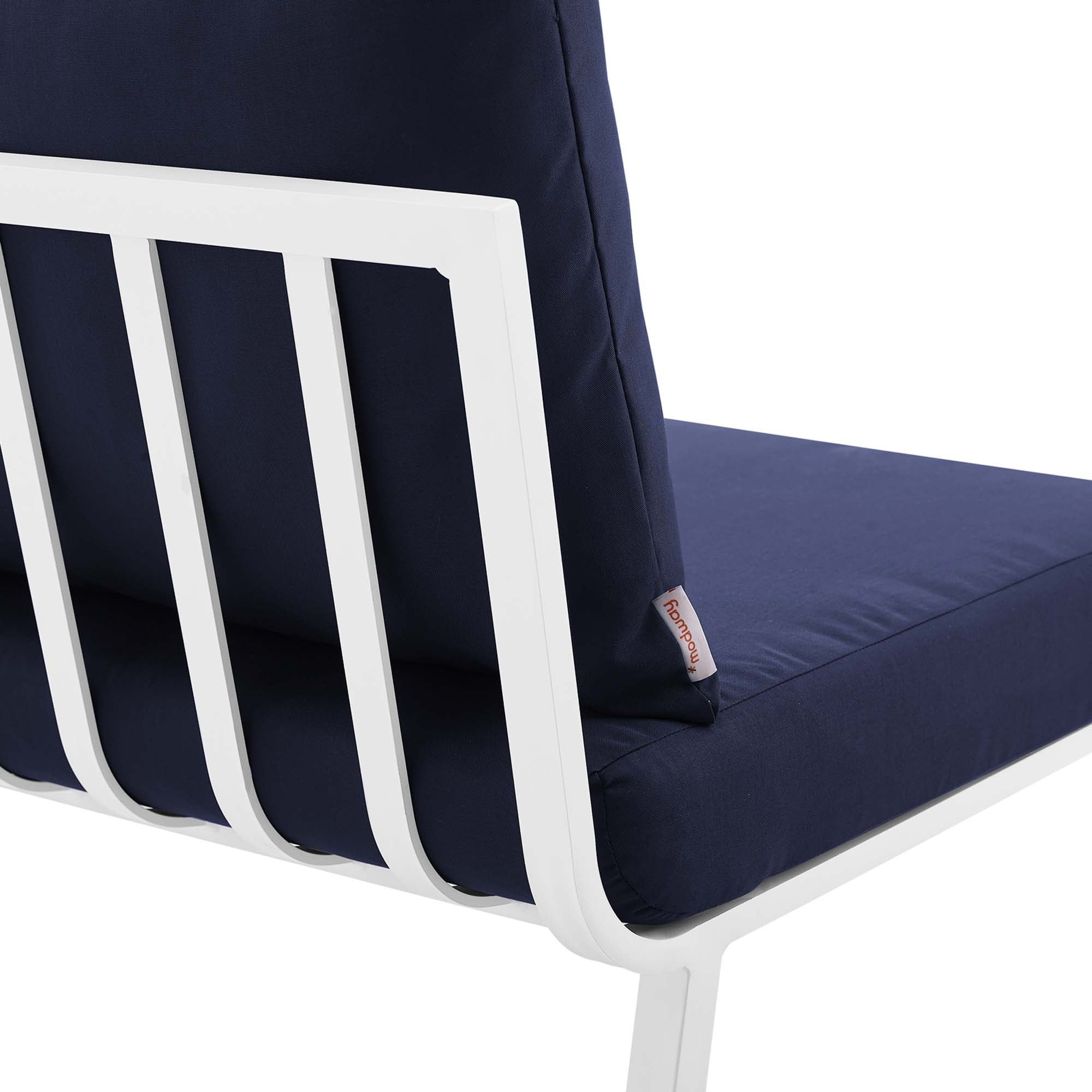 Riverside Outdoor Patio Aluminum Armless Chair by Modway