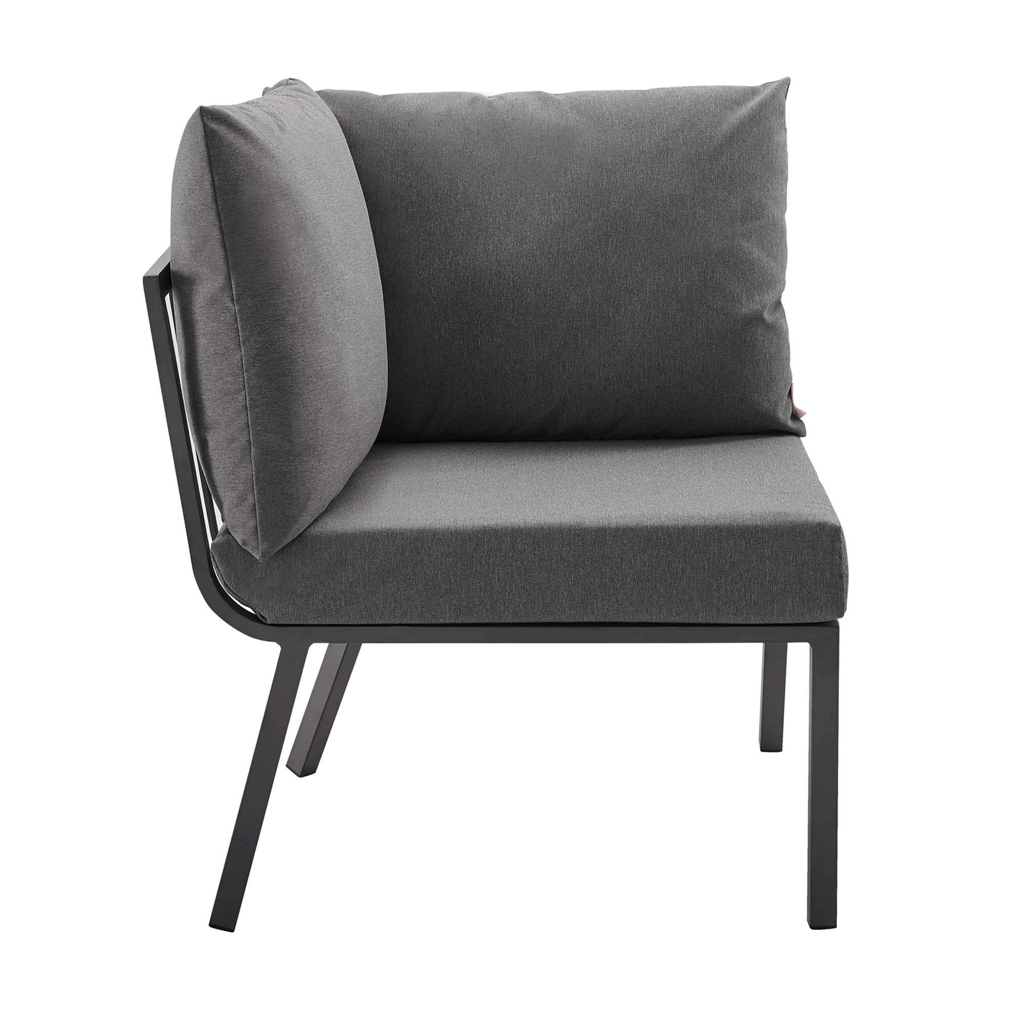 Riverside Outdoor Patio Aluminum Corner Chair by Modway