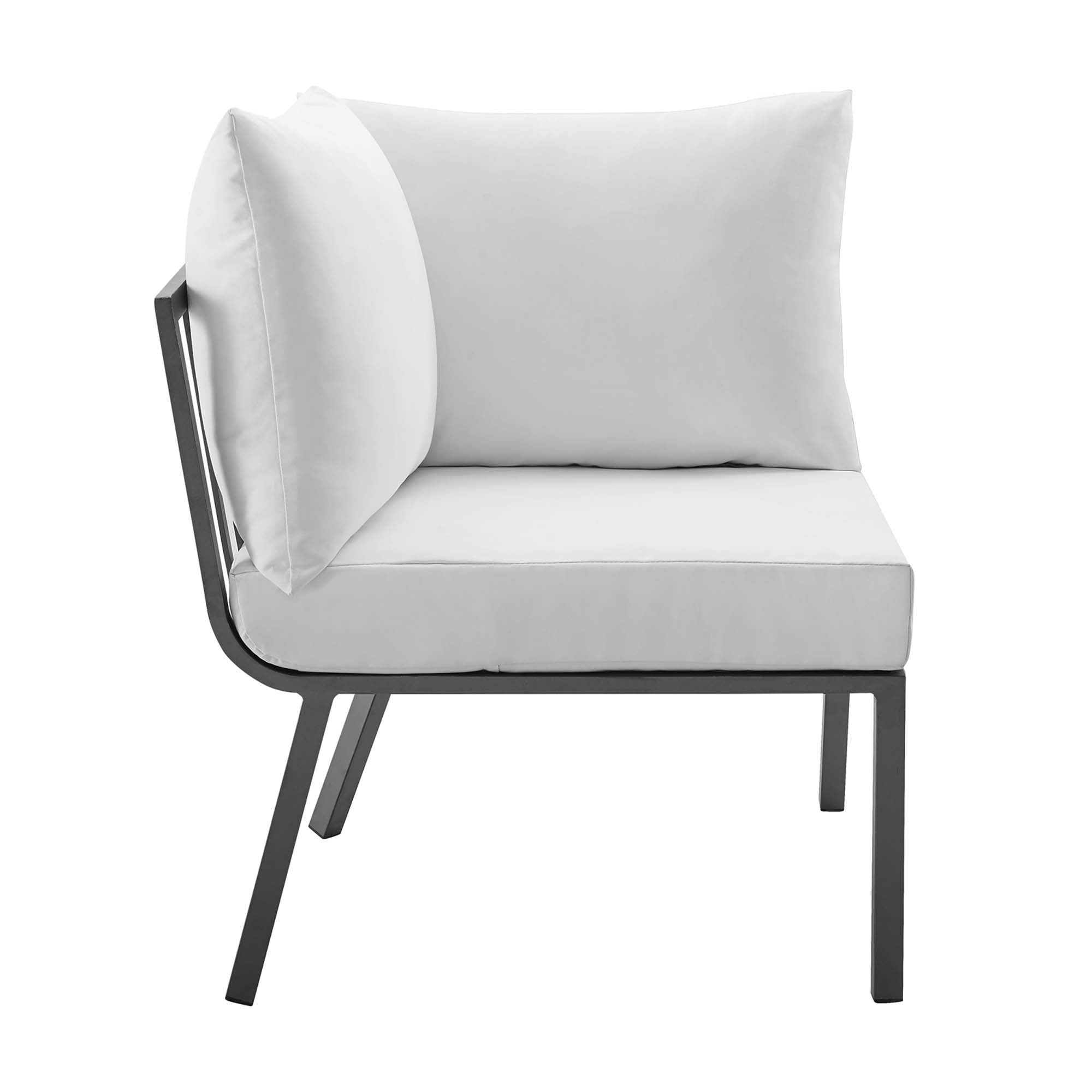 Riverside Outdoor Patio Aluminum Corner Chair by Modway