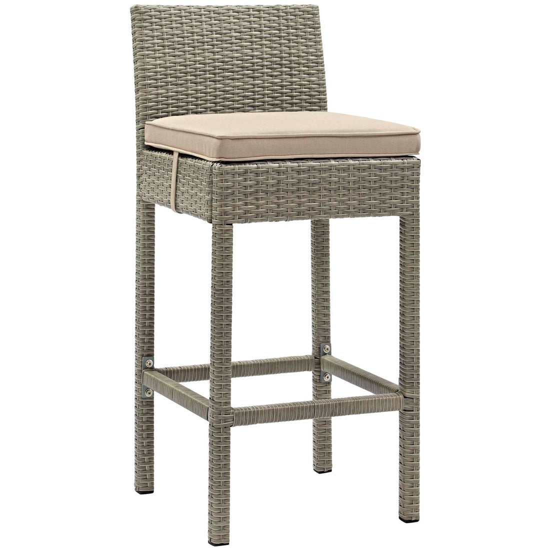 Conduit Outdoor Patio Wicker Rattan Bar Stool Set of 2 by Modway