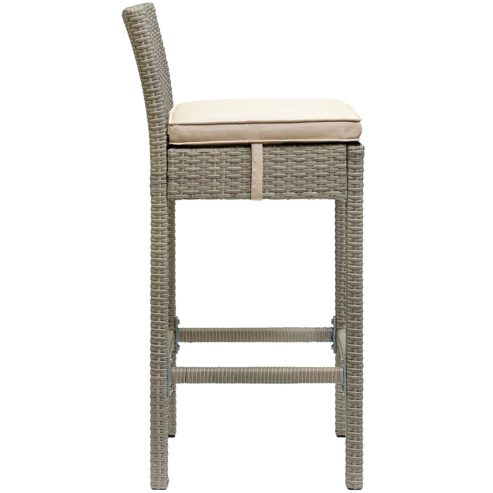 Conduit Outdoor Patio Wicker Rattan Bar Stool Set of 2 by Modway