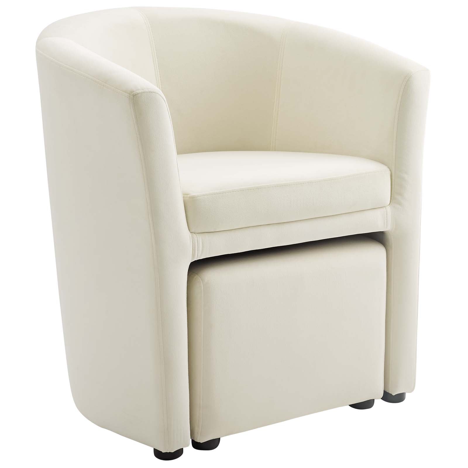 Divulge Performance Velvet Arm Chair and Ottoman Set by Modway