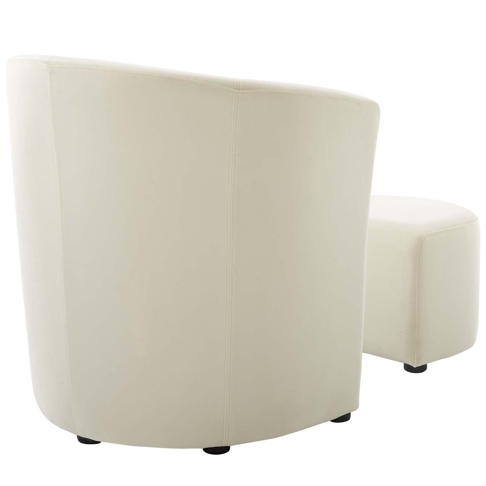 Divulge Performance Velvet Arm Chair and Ottoman Set by Modway