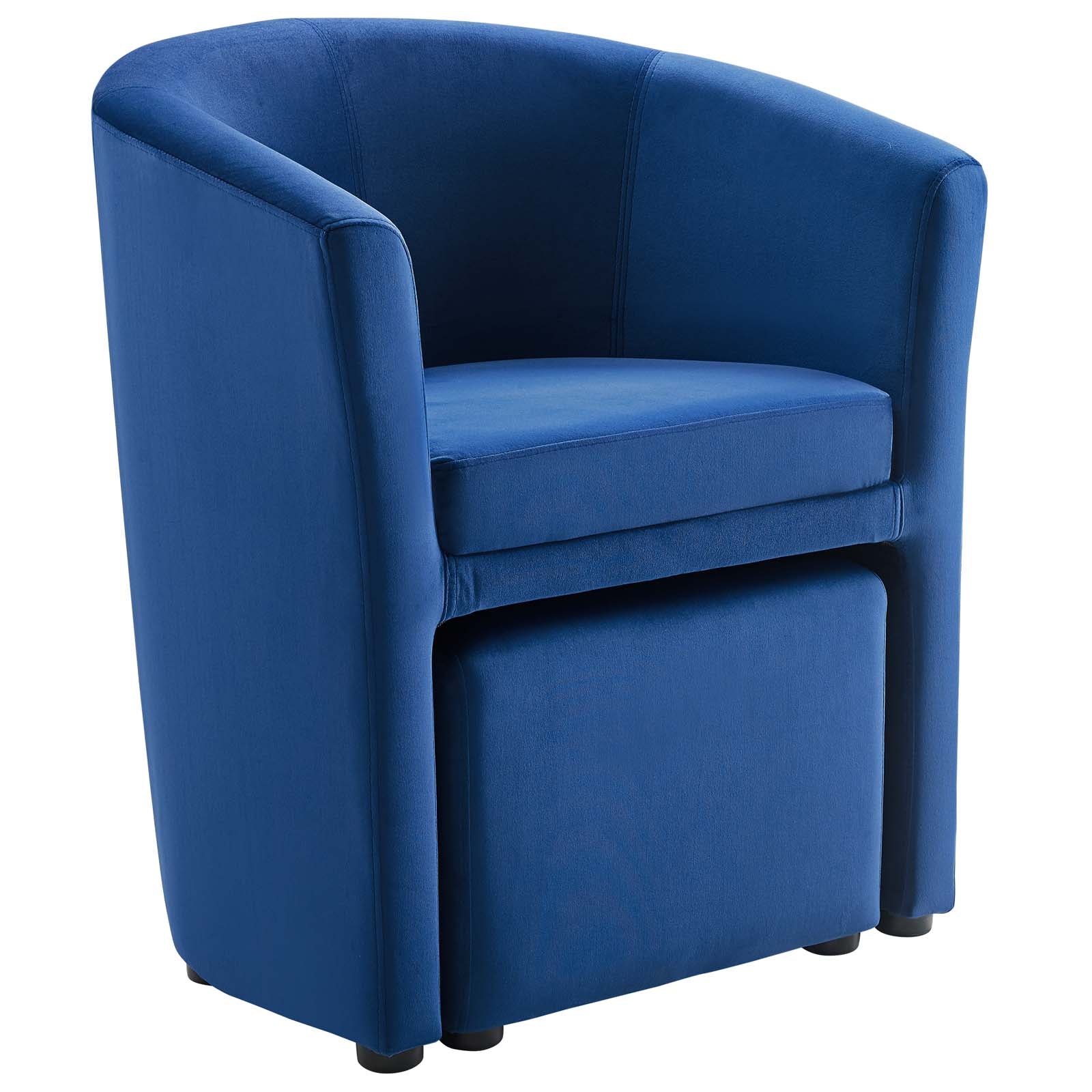 Divulge Performance Velvet Arm Chair and Ottoman Set by Modway