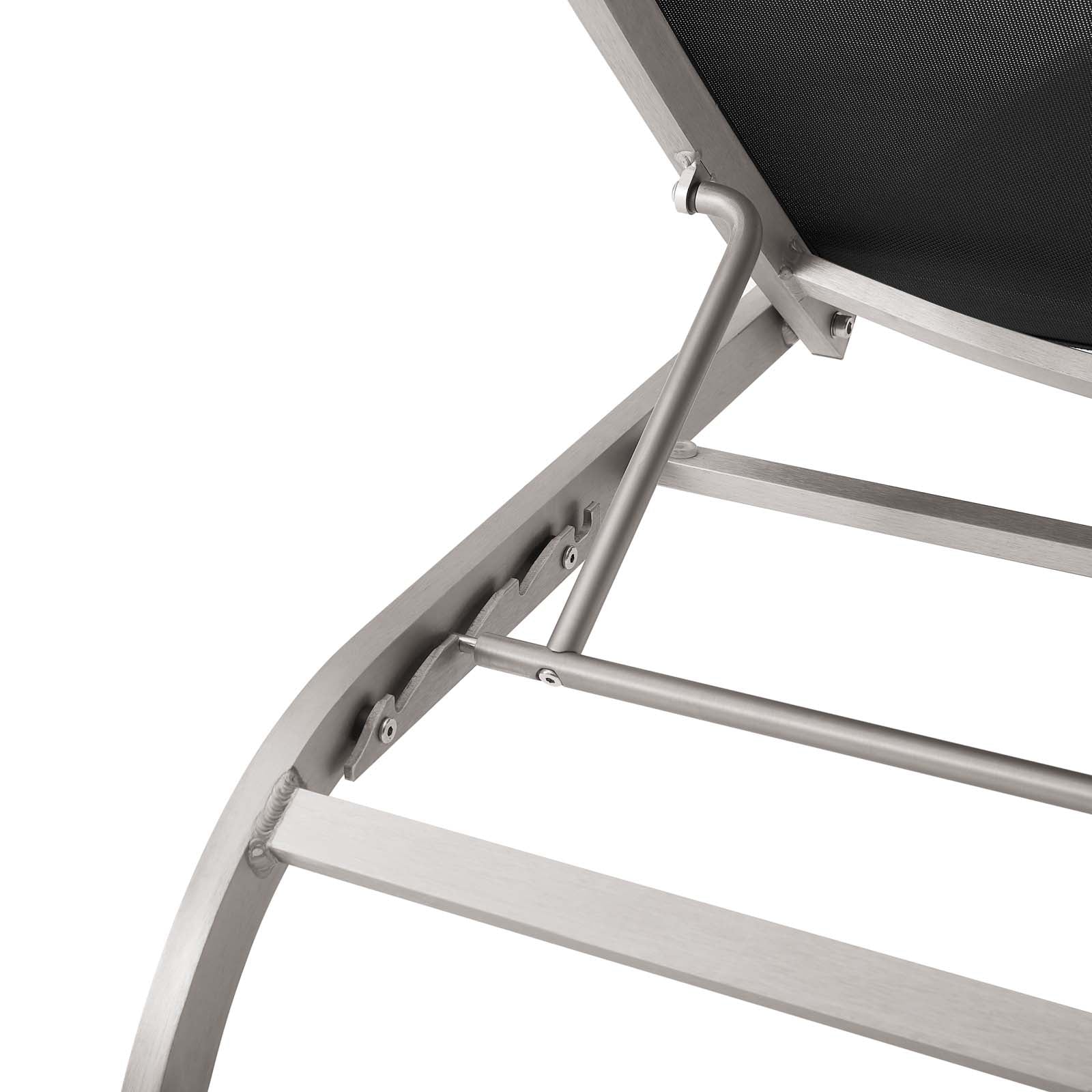 Savannah Mesh Chaise Outdoor Patio Aluminum Lounge Chair by Modway